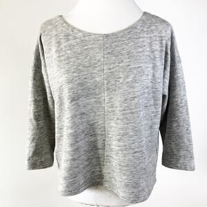 Madewell womens Sweater Top Small Grey Crop Soft